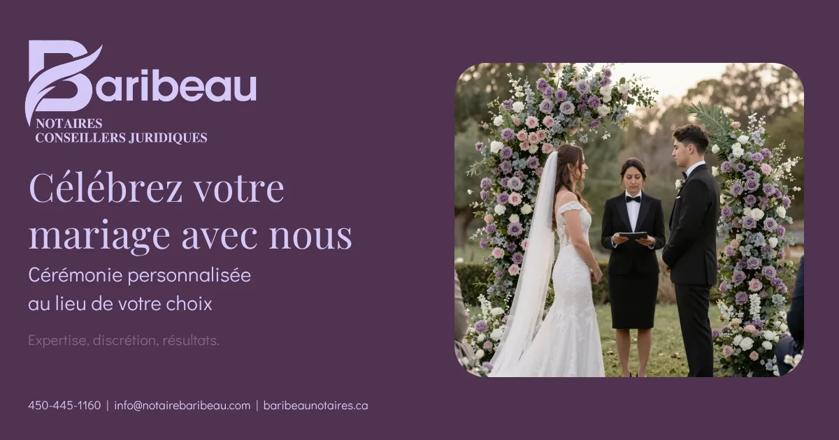 Publicité pour bureau de mariages personnalisés